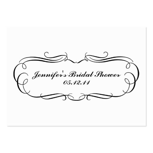 Tuxedo Registry Card in Black and White Business Card Templates (back side)