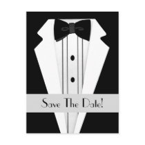 Tuxedo-Save The Date Post Card