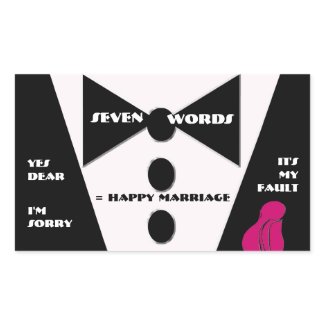 Tuxedo Sticker You Choose Rose Colour sticker