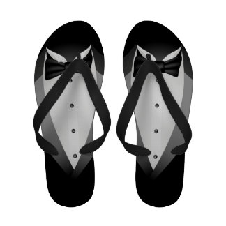 tuxedo flip flops