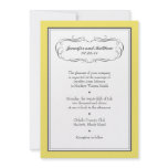 Tuxedo Wedding Invitation in Yellow and Gray