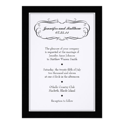 Tuxedo Wedding Invitation on Linen Paper