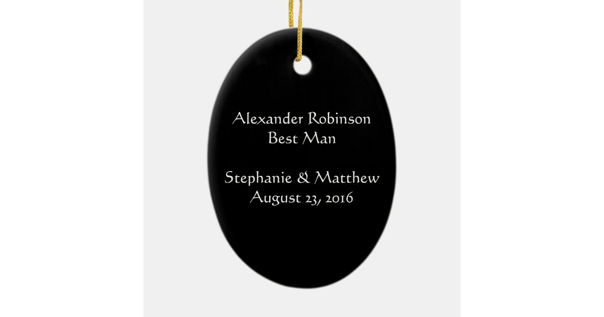 Tuxedo Wedding Personalized Christmas Ornament Zazzle 6062