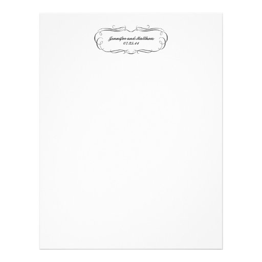 Tuxedo Wedding Stationery in Gray Letterhead