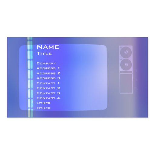 TV DNA - Business Business Card (front side)