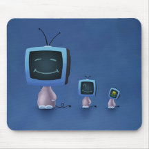 TV Heads (Color 2) Mouse Pad