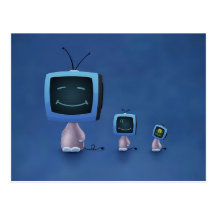 TV Heads (Color 2) Postcards