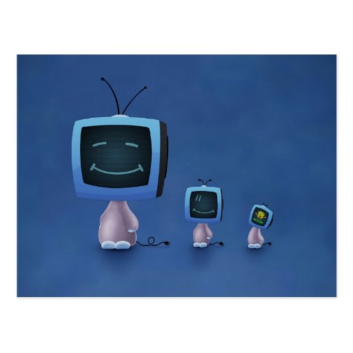 TV Heads (Color 2) Postcards