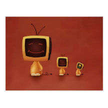 TV Heads(Color 3) Postcards