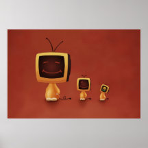 TV Heads(Color 3) Posters