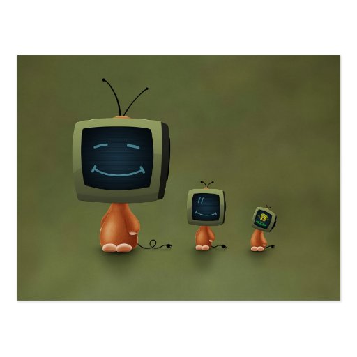 TV Heads Post Card