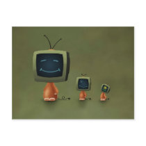 TV Heads postcards by vladstudio TV Heads postcards