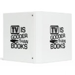 TV is Gooder Than Books Funny Vinyl Binder