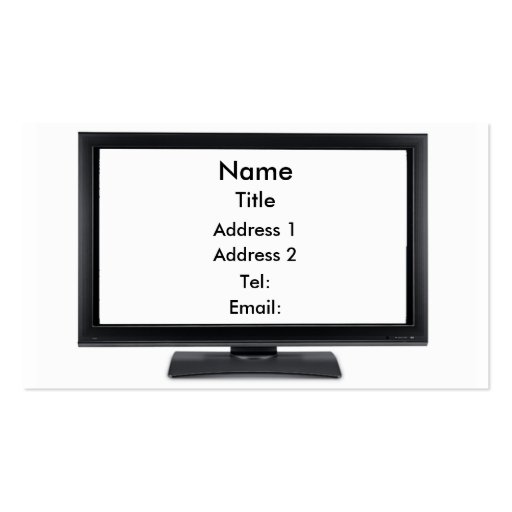 TV Screen-01 Business Card Templates (front side)