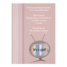 TV Star (Girl) Custom Invitation