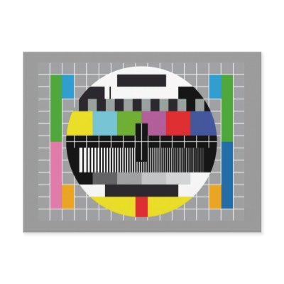 Test on Tv Test Screen Post Card From Zazzle Com
