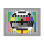 TV test screen postcards