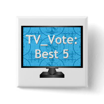 TV Vote Official Button Badge by flatdisk TV Vote Official Button Badge