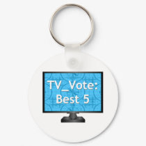 TV Vote Official Keychain by flatdisk TV Vote Official Keychain