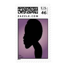 TWA (teeny weeny afro) in lavender Postage Stamp
