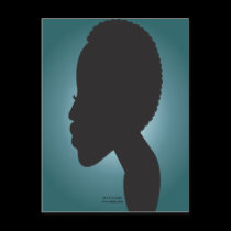 TWA (Teeny Weeny Afro - Teal) Postcard