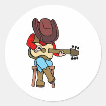 Twang Round Sticker