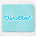 Twatter logo mousepads by Eggborne Twatter logo mousepads