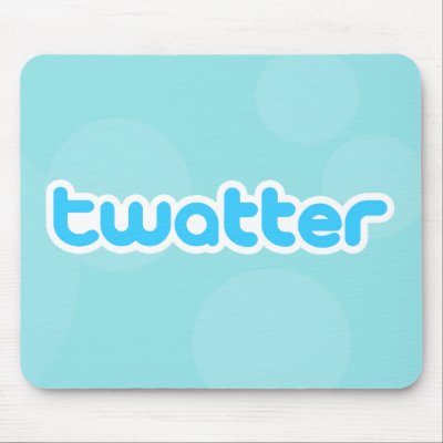Twatter logo mouse mats by Eggborne