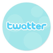 Twatter logo stickers