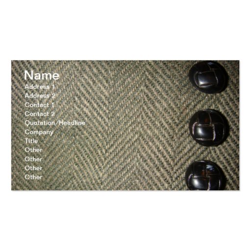 Tweed Business Cards (front side)