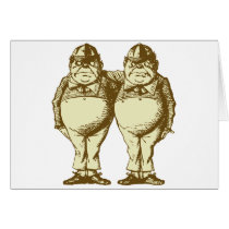 Tweedle Dee and Tweedle Dum Inked Sepia cards