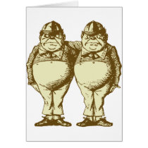 Tweedle Dee and Tweedle Dum Inked Sepia cards