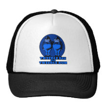 Tweedle Dee and Tweedle Dum Logo Blue Trucker Hats