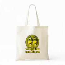 Tweedle Dee and Tweedle Dum Logo Yellow bags