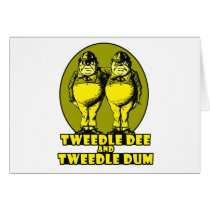 Tweedle Dee and Tweedle Dum Logo Yellow cards