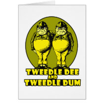 Tweedle Dee and Tweedle Dum Logo Yellow cards