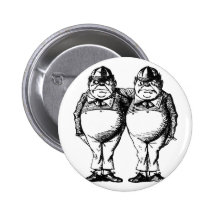 Tweedle Dee and Tweedle Dum Pinback Button