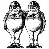 Tweedle Dee and Tweedle Dum t-shirts