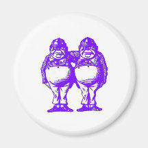 Tweedle Dee & Tweedle Dum Fridge Magnets