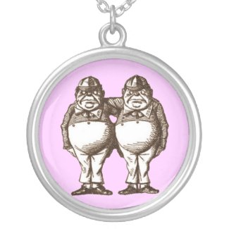 Tweedle Dee & Tweedle Dum in Sepia necklace
