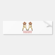 TWEEDLEDEE & TWEEDLEDUM IN WONDERLAND BUMPER STICKERS