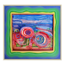 Tweedledee und Tweedledum im Hundertwasserreich posters by themystic Tweedledee und Tweedledum im Hundertwasserreich posters