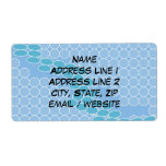 Tweeked Bubble Background Personalized Shipping Labels