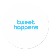 tweet happens round sticker