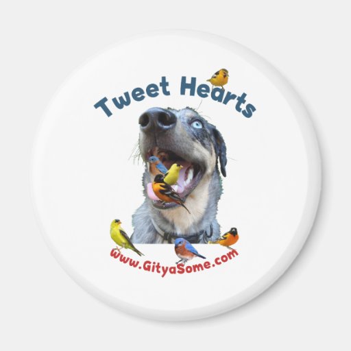 Tweet Hearts Bird Dog Magnet