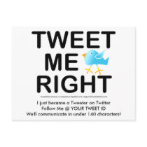 Tweet Me Right WHT2228 Postcards