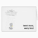 Tweet more, worry less cards by pinksheepind Tweet more, worry less cards