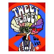 Tweet Peace! postcard