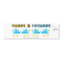 Tweet & Retweet Bumper Sticker bumper stickers