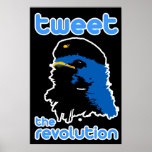 Tweet the Revolution Twitter Style Che Bird Poster